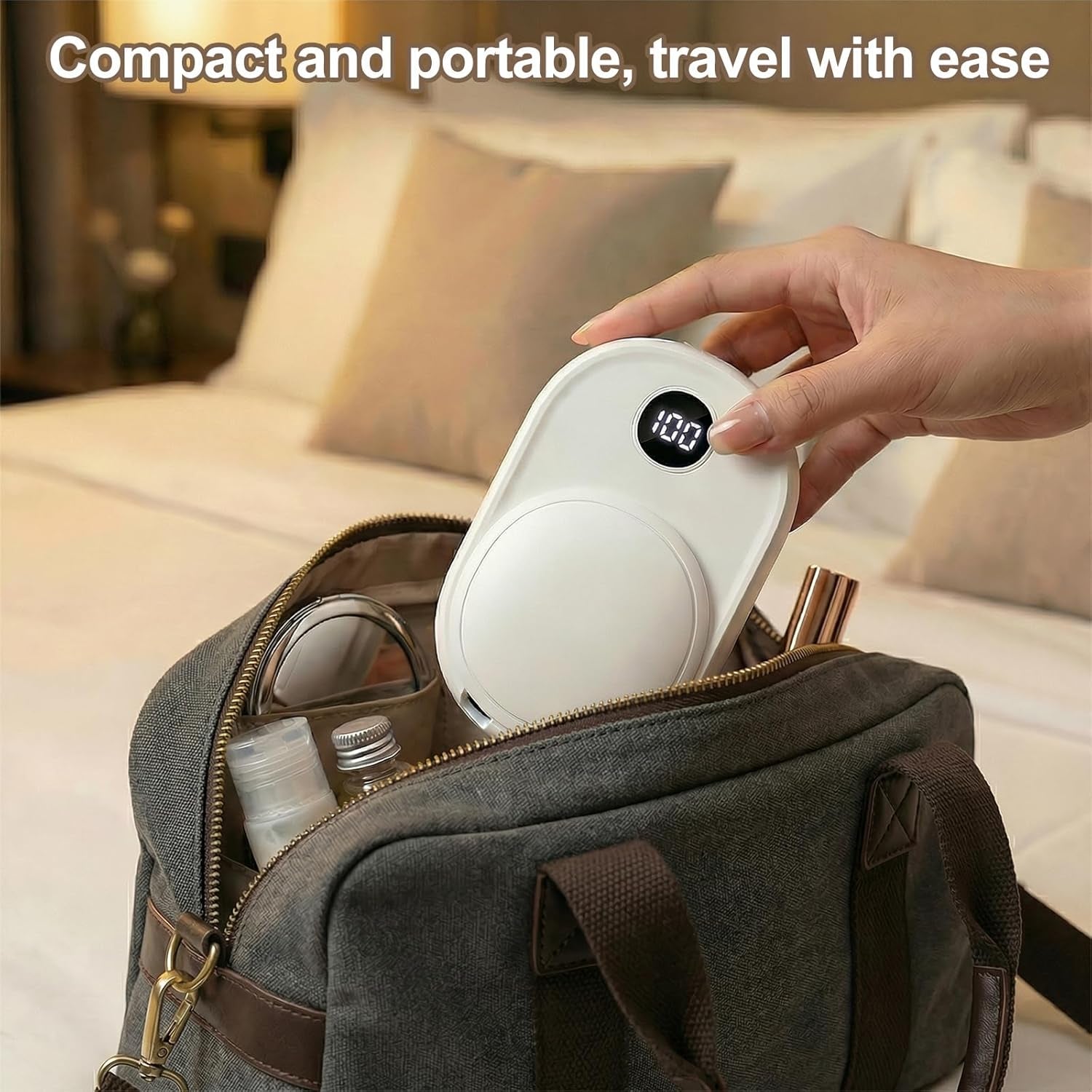 UV Toothbrush Sanitizer Holder Wall Mounted for Bathroom, Travel Toothbrush Case Design, Electric Toothbrush Holder with UVA+UVC Light & Fan Drying, USB Rechargeable Toothbrush Cleaner